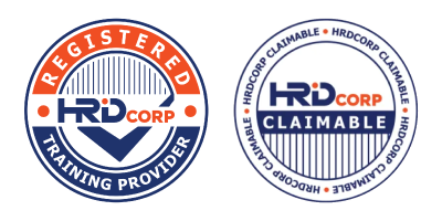 HRD Corp Registered Training Provider and HRD Corp Claimable badge